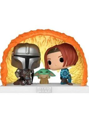 Funko Pop! Star Wars Grogu 'Force Barrier' Duo - Orange Glow